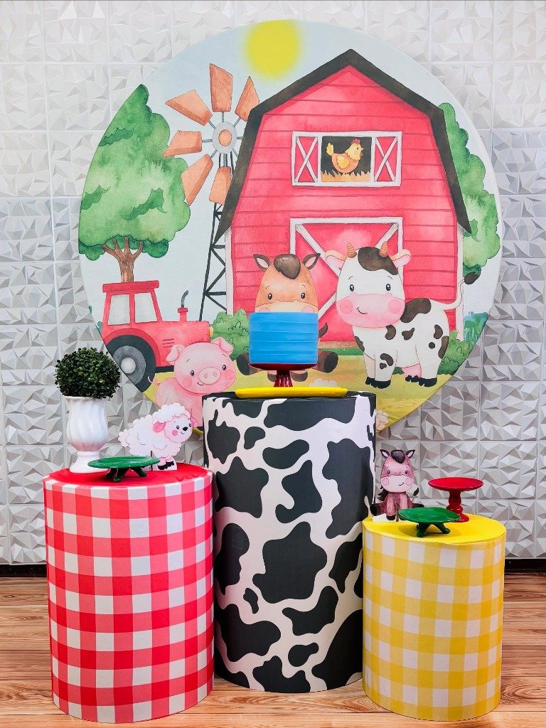 Decoração Pegue e Monte Tema Fazendinha - Maya Locações Piracicaba