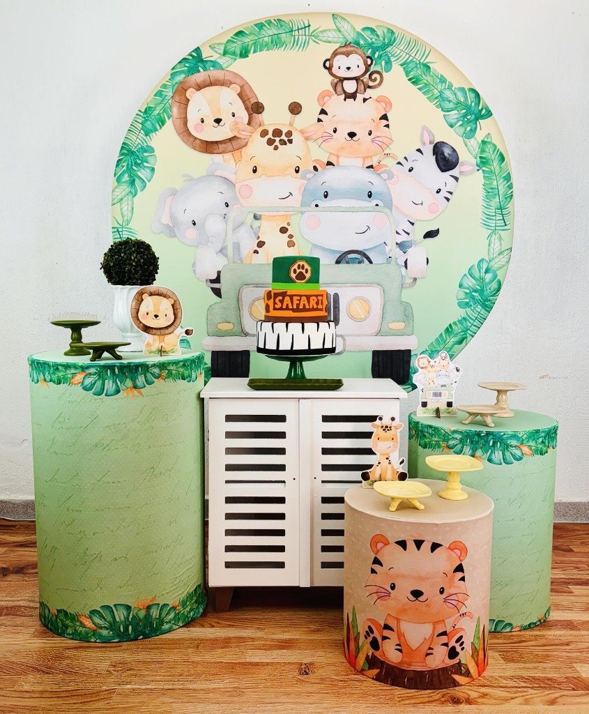 Decoração Pegue e Monte Tema Safari - Maya Locações Piracicaba