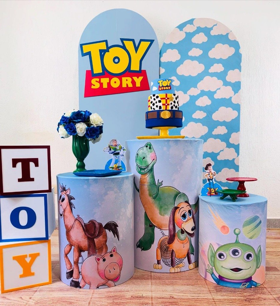 Decoração Pegue e Monte Tema Toy Story - Maya Locações Piracicaba